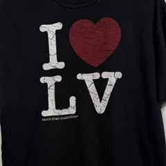 Beach Bums Boardshops I Heart LV Las Vegas Graphic T-Shirt Mens Large Black