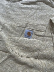Carhartt Men’s 2XL Beige Original Fit Pocket T-Shirt Short Sleeve Crew Neck