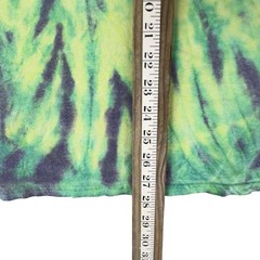 Y2K Colortone Tie Dye T-Shirt XL Green Yellow Burst Graphic Tee Georis