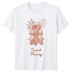 Harvest Blessings Thanksgiving Cornucopia Autumnal T-shirt