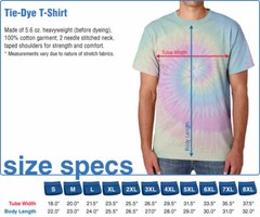 CRYSTAL TOP-2 SIDED TIE DYE T-SHIRT S-M-L-XL-2X New Age MINERALS