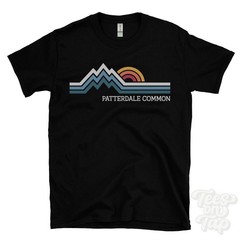 PATTERDALE COMMON RETRO LOGO PARODY T-SHIRT ambleside cumbria england