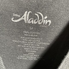 Disney Adult Aladdin Play Shirt Geometric Black Medium Cotton Short Sleeve