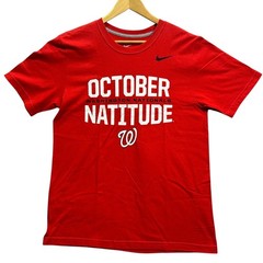 Washington Nationals “Natitude” NIKE TEE Classic Logo Red T-Shirt Men’s Size M