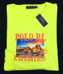 Men’s Polo Ralph Lauren Expedition Desert Graphic T-Shirt Neon 3XLT 3LT Big NEW
