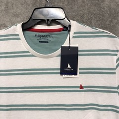 Regatta Sport Mens Shirt Extra Large Classic Fit Crew Neck Green White NEW