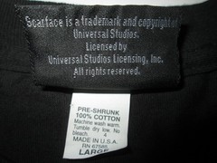 Scarface Clothing Co. Big Graphic Shirt Men’s L Vintage USA
