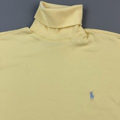 Vintage Ralph Lauren Shirt Mens Small Yellow Long Sleeve Tutrtleneck Preppy 90s