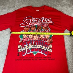 Vintage St Louis Cardinals Series Business T-Shirt Mens Large 1996 Graphic MLB