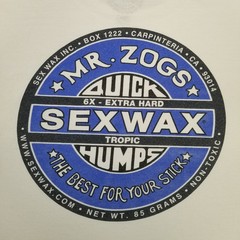 Mr. Zogs Sex Wax T-Shirt White Men’s 2X Large The Humps Surf Logo Surfing Casual