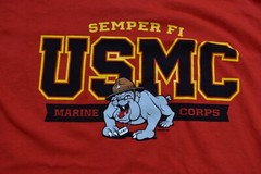 TSI Sportswear Mens Semper Fi Marines USMC Marine Corps Bulldog Shirt New S-XL