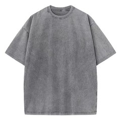 Oversized 100% Cotton Acid Wash T-shirt Heavyweight Hip Hop Style Tee