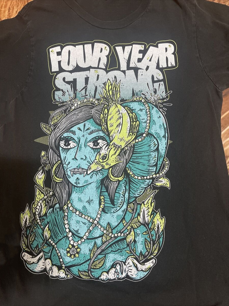 Four Year Strong Gift For Fans Black T-Shirt Cotton All Size RD02