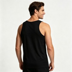 Custom Men’s Tank Top – Personalized Photo/Text/Logo Print, Soft 100% Cotton