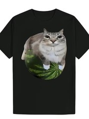 Funny Cat Meme Graphic T-Shirt Full Size S-5XL Gift For Fan