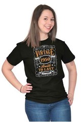 Built To Last Whiskey Retro Birthday Gift Womens or Mens Crewneck T Shirt Tee