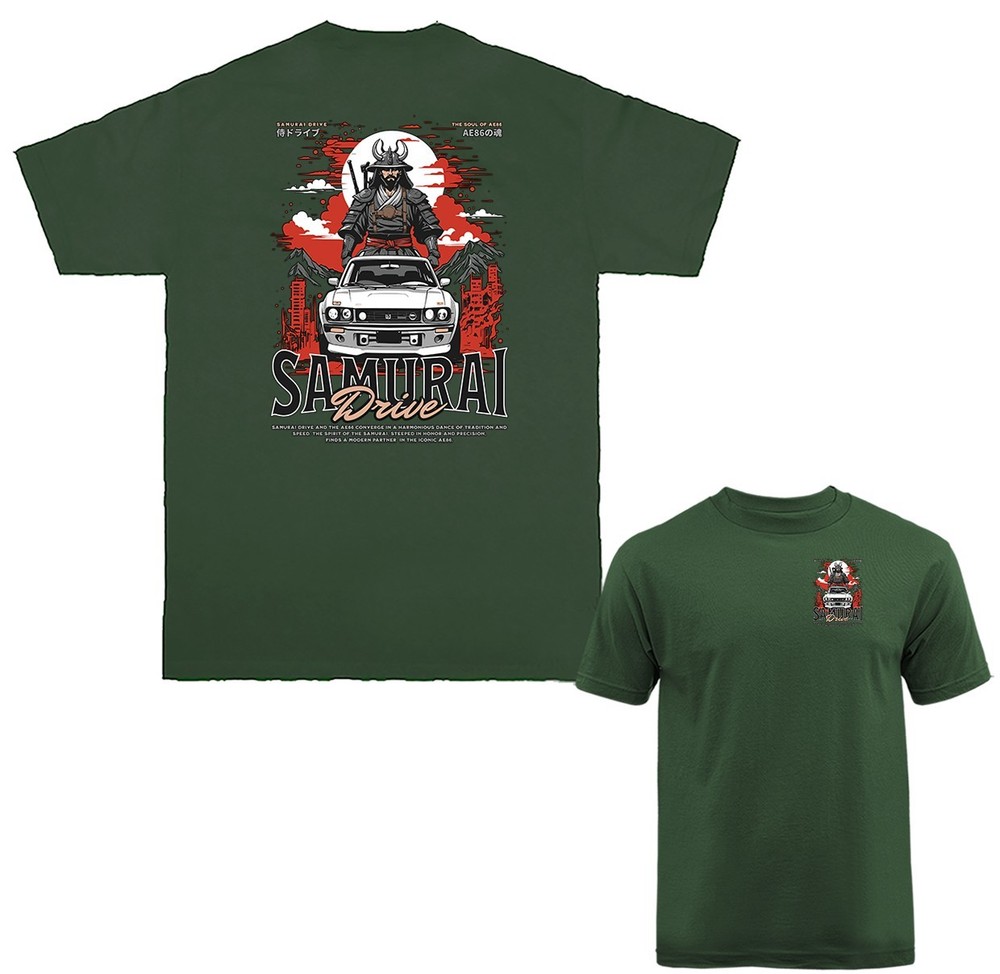 Samurai Drive Imported Tuned Custom JDM Sports Car T-shirt