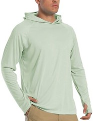 UPF50+ Mens UV Shirts Sun Protection Hoodie Outdoor Fishing Long Sleeve Casual T
