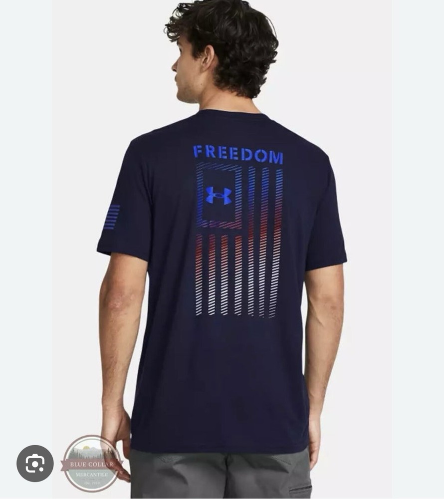 Under Armour 1377056 Men’s UA Freedom Flag Gradient T-Shirt Short Sleeve Tee 3XL