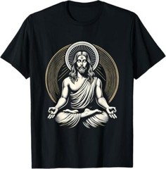 NEW LIMITED Jesus Meditating Spiritual Zen Meditation Buddha Best T-Shirt