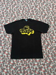 Bape 2007 Baby Milo Yellow Spellout Tee SZ/L