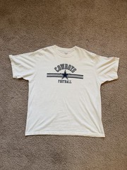 Dallas Cowboys Reebok T Shirt Mens XL NFL Football Graphic White Short Sleeve