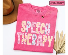 Speech Therapy Shirt Cute SLP SLPA Therapist Graphic Tee Gift