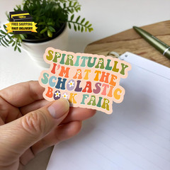 3PCS I’M at the Scholastic Book Fair Sticker Set – Colorful Book Lovers, Funny R