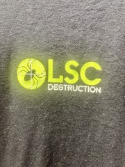 Gildan Dryblend LSC Destruction Black Short Sleeve T-Shirt Size Medium New