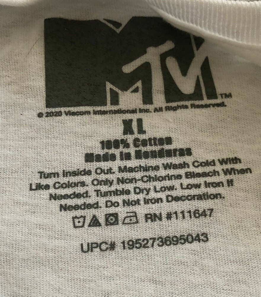 NEW MTV Logo Desert Scene Watercolor Paints Men’s White T-Shirt Various Sizes