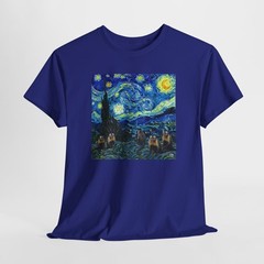 Vincent Van Gogh, Starry Night Capuchin Monkeys Tee, Cute Animal Art Shirt