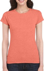 Gildan 64000L Ladies Softstyle T Shirt Heather Orange 2XL