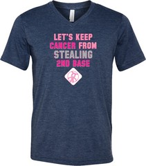 Buy Cool Shirts Breast Cancer T-shirt Second Base Tri Blend V-Neck