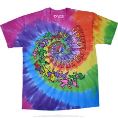 GRATEFUL DEAD-SPIRAL TRIPPY BEARS TIE DYE T-SHIRT S-M-L-XL-2X,6X Garcia,Wier