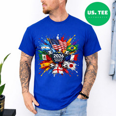 World Soccer 2026 Shirt, 2026 Cup USA Canada Mexico Adults Tshirt,Soccer Fan Tee