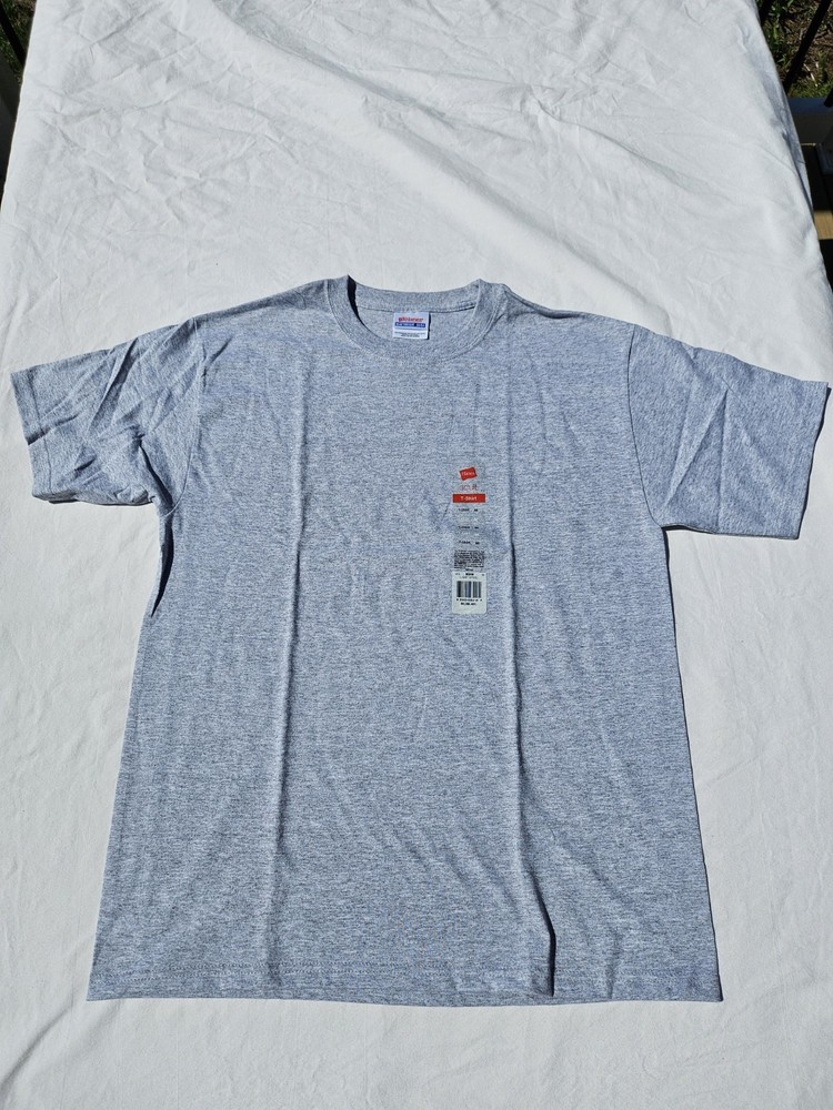 Hanes Grey Short Sleeve T- Shirt M 50/50 Cotton Blend