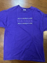 Vintage Fruit Of The Loom Las Vegas T Shirt Men’s Size Medium Purple