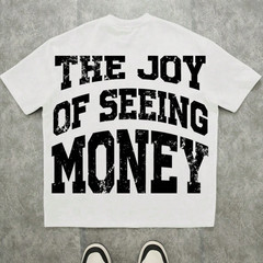 Oversized Hip Hop Graphic T Shirt Dollar Money Print Streetwear Tee Top for Men