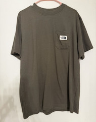 The North Face Men’s XL Pocket T-Shirt Olive Green Logo Patch Short Sleeve