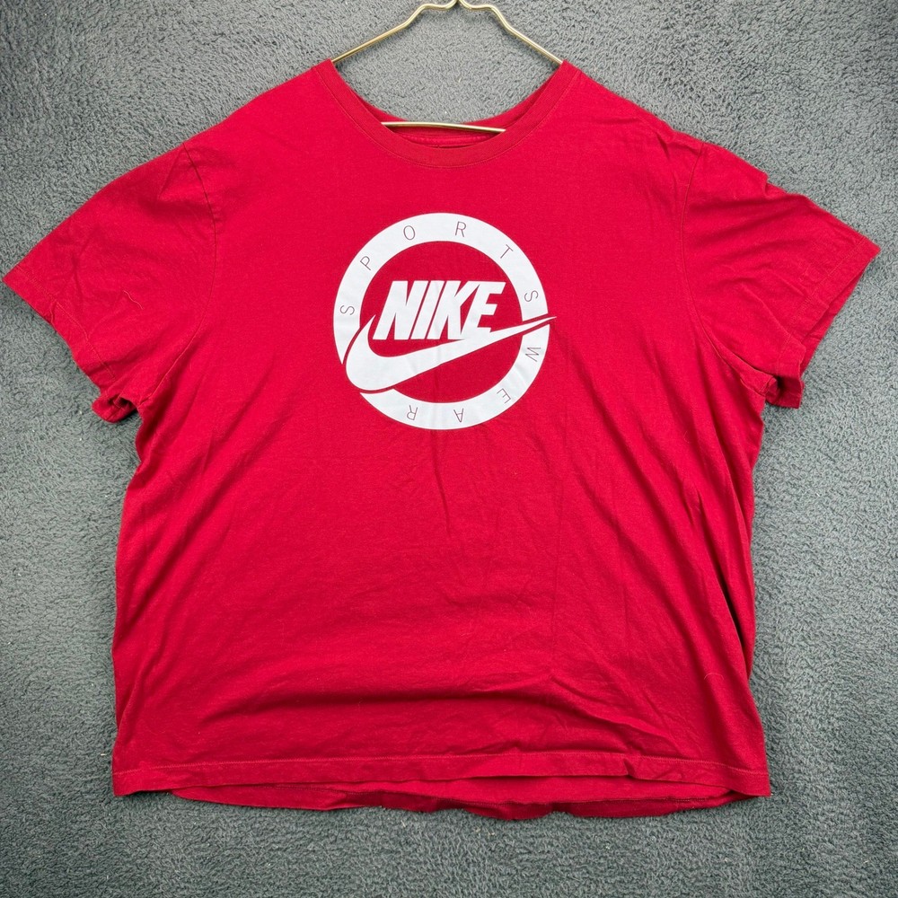 Nike Sportswear Mens 3XL Red Graphic Logo Short Sleeve T-Shirt AR5006-657