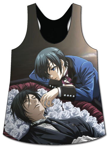 Black Butler Sebastian and Ciel Black Junior’s Tank Top Licensed NEW