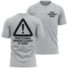 Professional Window Cleaner T Shirt Personalised Workwear Custom for Men Him …