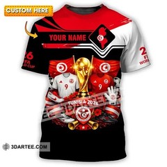 Unisex Shirt – Custom Tunisia World Cup 2026 3D Shirt P281