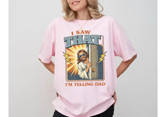 I Saw That Funny Jesus Shirt, Christian Meme Tee, 90s Faith Shirt