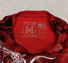 Xtreme Couture Men’s T-Shirt Size Extra Large XL Red Tattoo Biker Cross Y2K