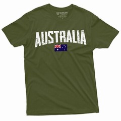 Australia Aussie T-shirt OZ Flag Patriotic nationality Tshirt Mens Tee Shirt