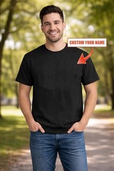 Personalized Dad Tee Custom Title Image Print Ideal Father Day Family Present
