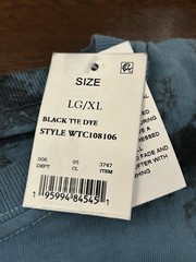 WU-TANG CLAN Tiger Style Blue Black Tie Dye Graphic T-Shirt 2021 Adult Size L/XL