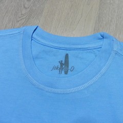 JOHNNIE O Mens M MEDIUM T SHIRT PALM PARADISE MALIBLU GOLF BLUE SANTA MONICA TEE