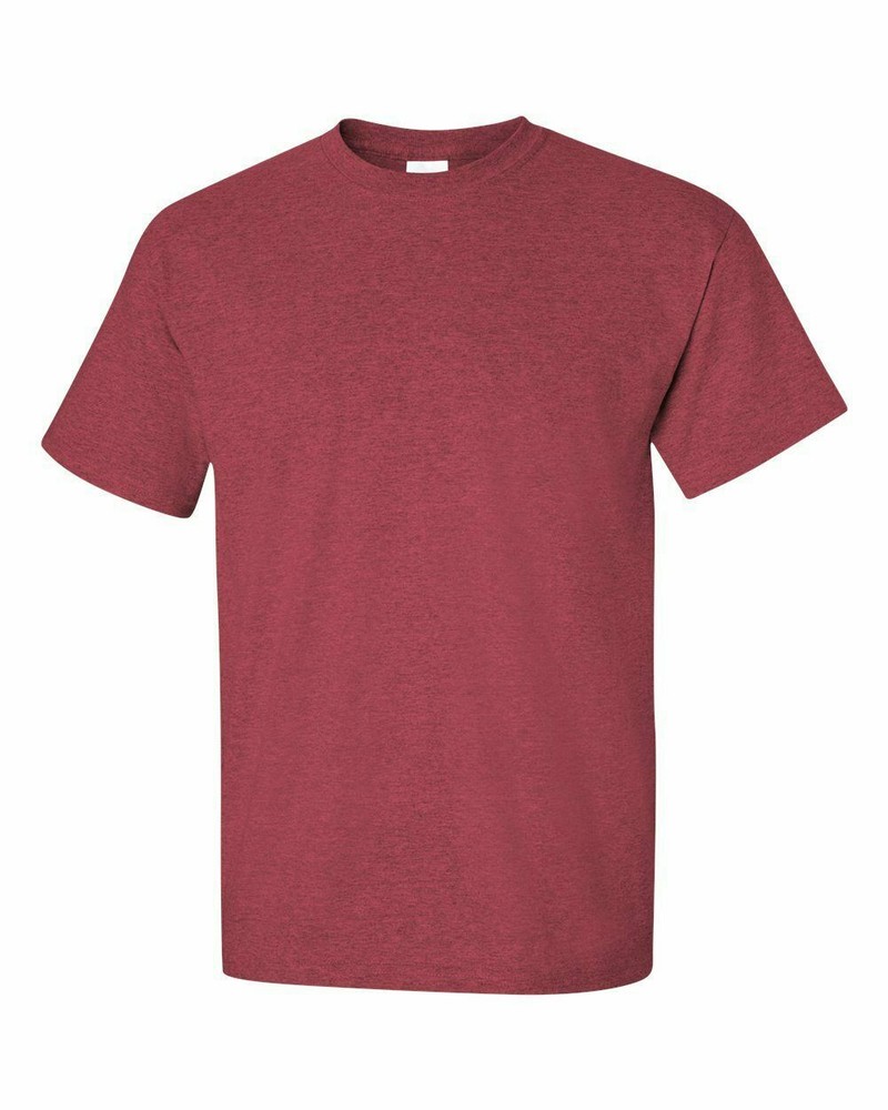 NEW Gildan Men’s Ultra Cotton Plain Crew Neck Short Sleeve XL – Heather Cardinal